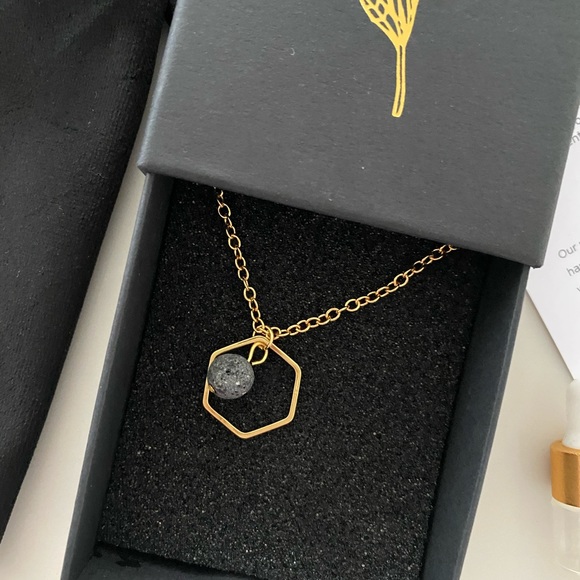 Olani Gold Plated Diffuser Necklace - Picture 2 of 3